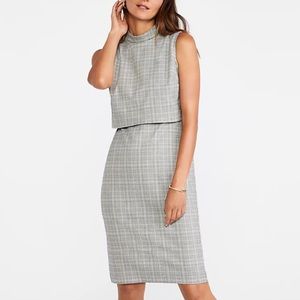 Ann Taylor Plaid MIDI Sleeveless Dress